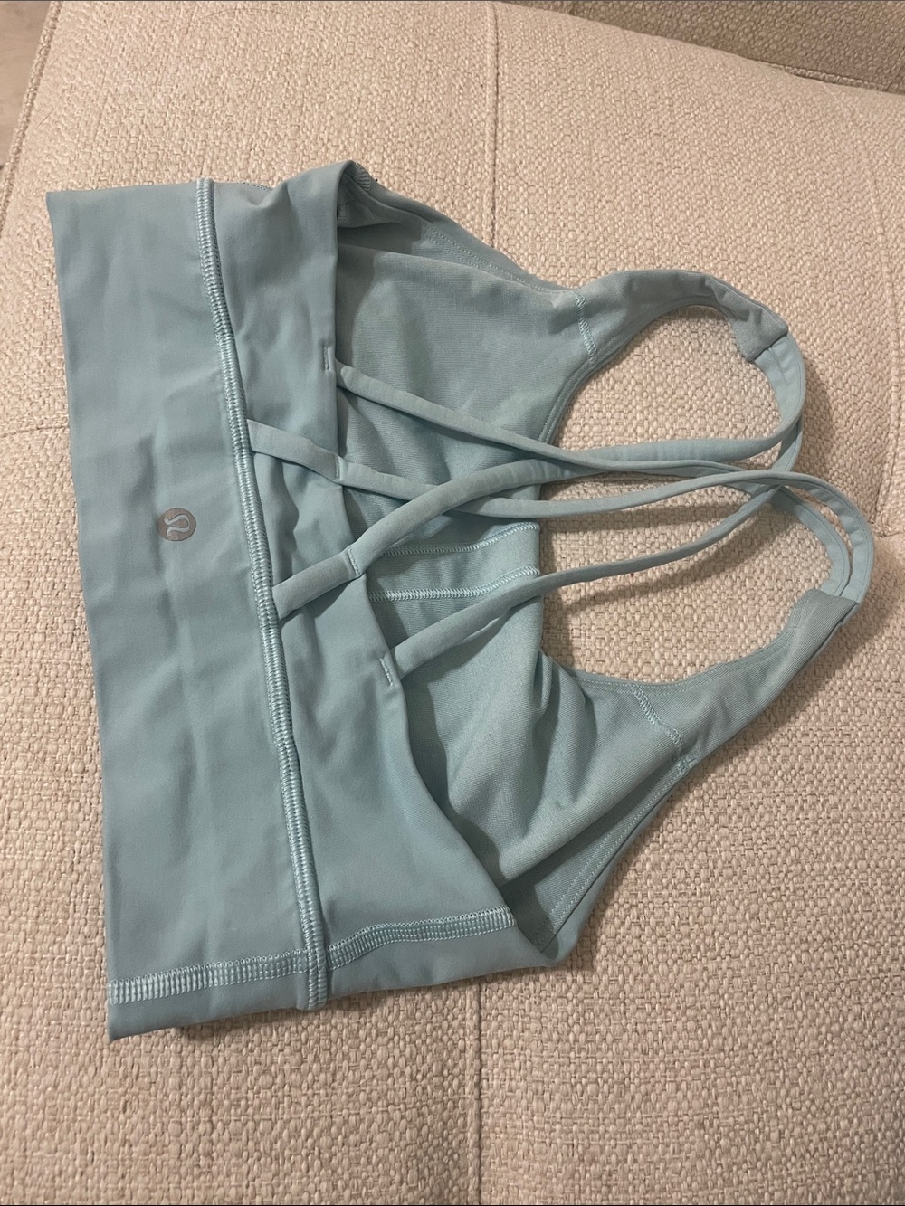 Lululemon Light Blue Strappy Sports Bra